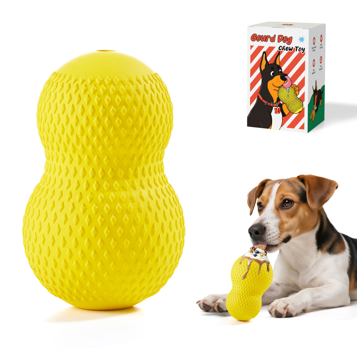 Potaroma Dog Chew Toy for Aggressive Chewers – Durable Freezable Treat