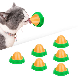 Potaroma 6 Pack Cat Energy Ball Toys, Includes Catnip, Edible Kitty Toys for Cats Lick, Safe Healthy Kitten Chew Toys, Teeth Cleaning Dental Cat Toy, Cat Wall Treats
