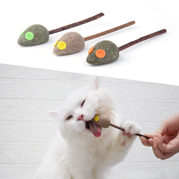 Potaroma Cat Toys 3 Pcs Catnip Mice Lollipops