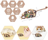 Potaroma 2 Pack Catnip Mice Toys, Cat Silvervine Chew Toys with Catnip Gall Fruit Bell Balls, Dental Care Cat Toy for Teeth Cleaning, Matatabi Catmint Toys for Indoor Kitten Lick…