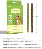 Potaroma 12Pcs Natural Silvervine Sticks Catnip Sticks, Catmint Silvervine Blend, Cat Chew Toys for Kittens Teeth Cleaning, Matatabi Dental Care Cat Treat Toys, Edible Kitty Toys for Cats Lick