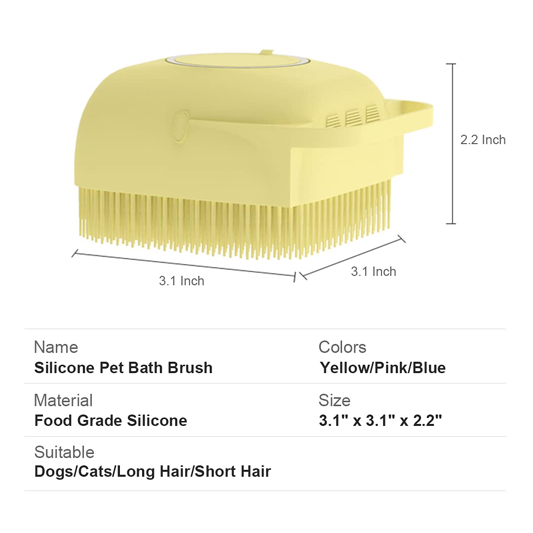 Dog Soft Bath Brush Body Scrubber with Shampoo Dispenser – THEPOOCHCOMPANY